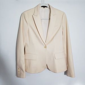 THEORY CREAM OFF WHITE WOOL BLAZER SIZE  6
